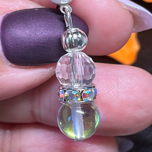 pearl stud and Swarovski earrings-classics! - Picture 10 of 10